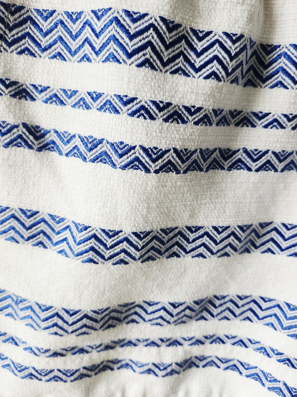 White and Blue Striped Terry Shorts - Picture 5 of 8